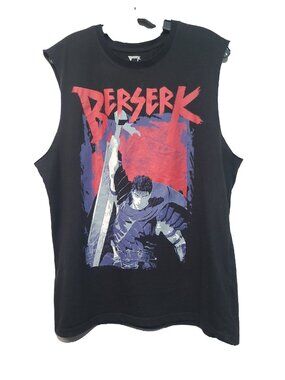 Berserk Guts Dragon Slayer Muscle Tank Top Size L Black